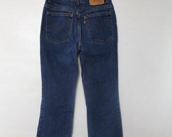 Dark Wash Levis 517 Jeans 28 Waist - Vintage 80s Relaxed Fit Denim Pants - Rockabilly Hipster Boyfriend Fit Jean - 1980s Men&#39;s Women&#39;s Hippy