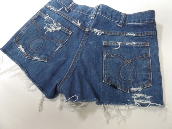 vintage 70s cut off jean shorts - size large - la… - image 4