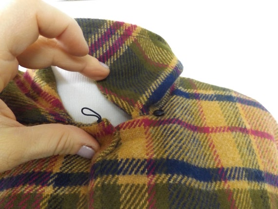 60s plaid chore jacket flannel size medium M - vi… - image 4