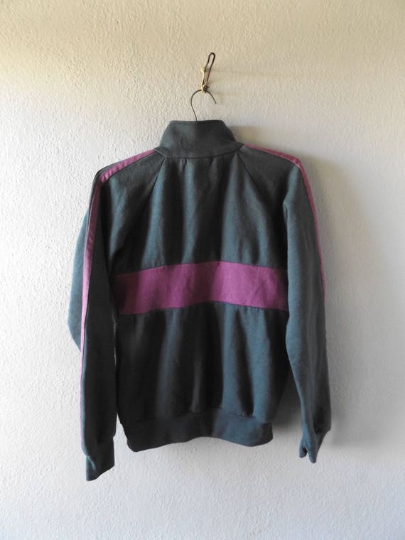adidas trefoil pullover jumper - vintage 80s gray… - image 9