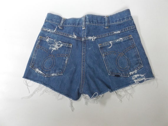 vintage 70s cut off jean shorts - size large - la… - image 7