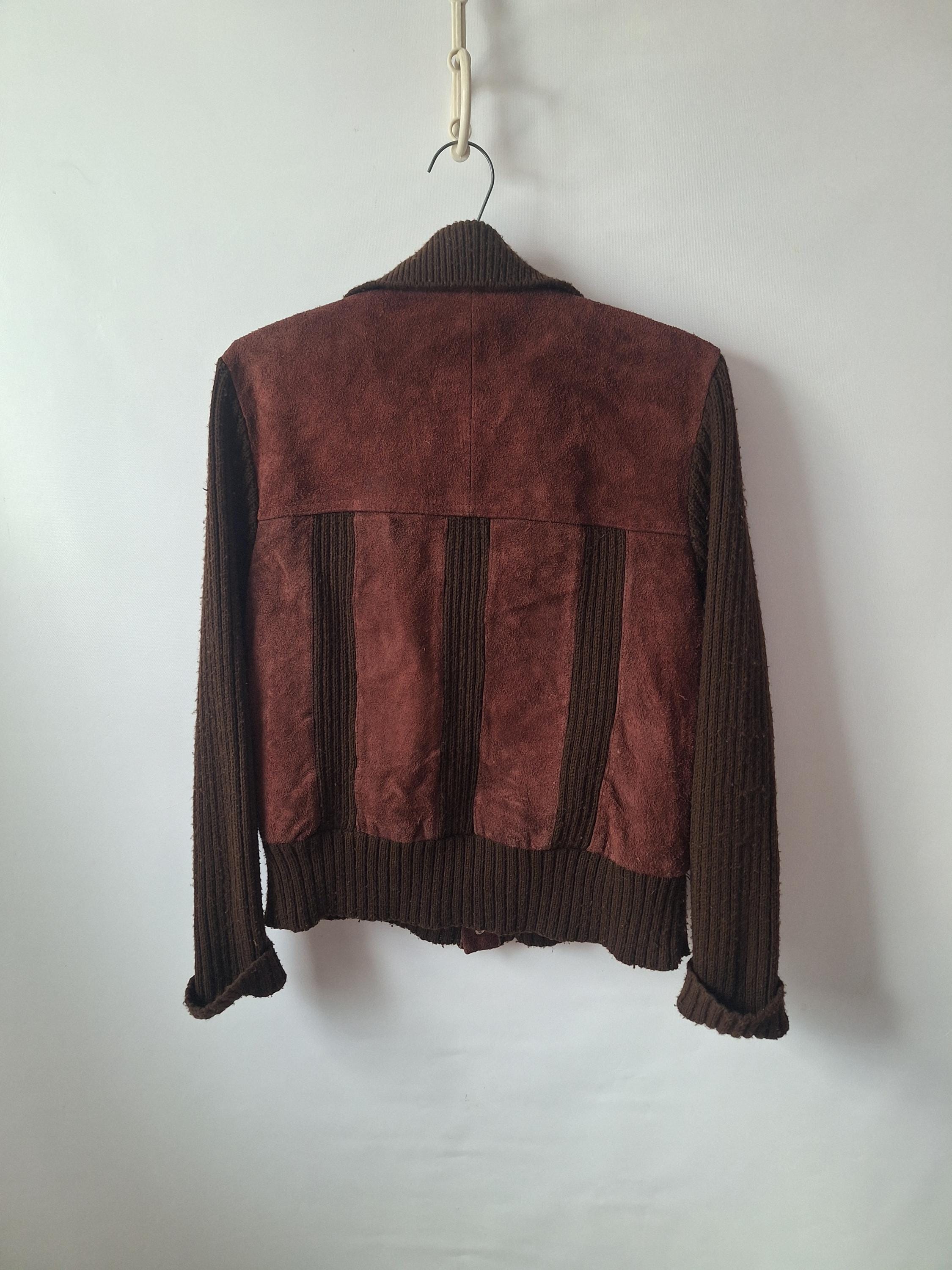 Vintage 70s Suede Knit Jacket, Men