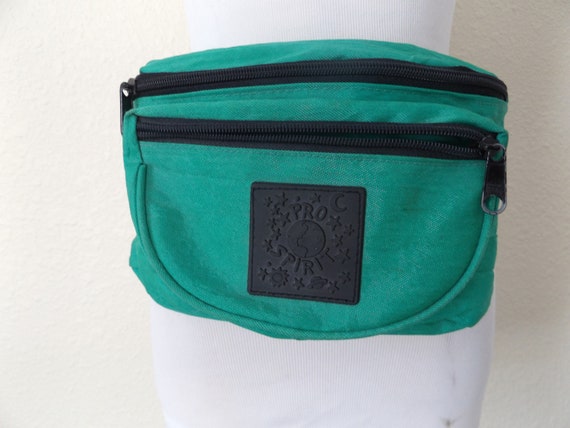 90s green nylon fanny pack, vintage unisex small … - image 2