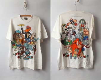 Tシャツ・カットソー T-SHIRT WITH USED EFFECT USED】90'S PROBLEM SOLVED T-SHIRT | KONBINI