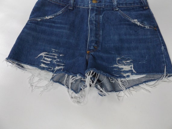 vintage 70s cut off jean shorts - size large - la… - image 3