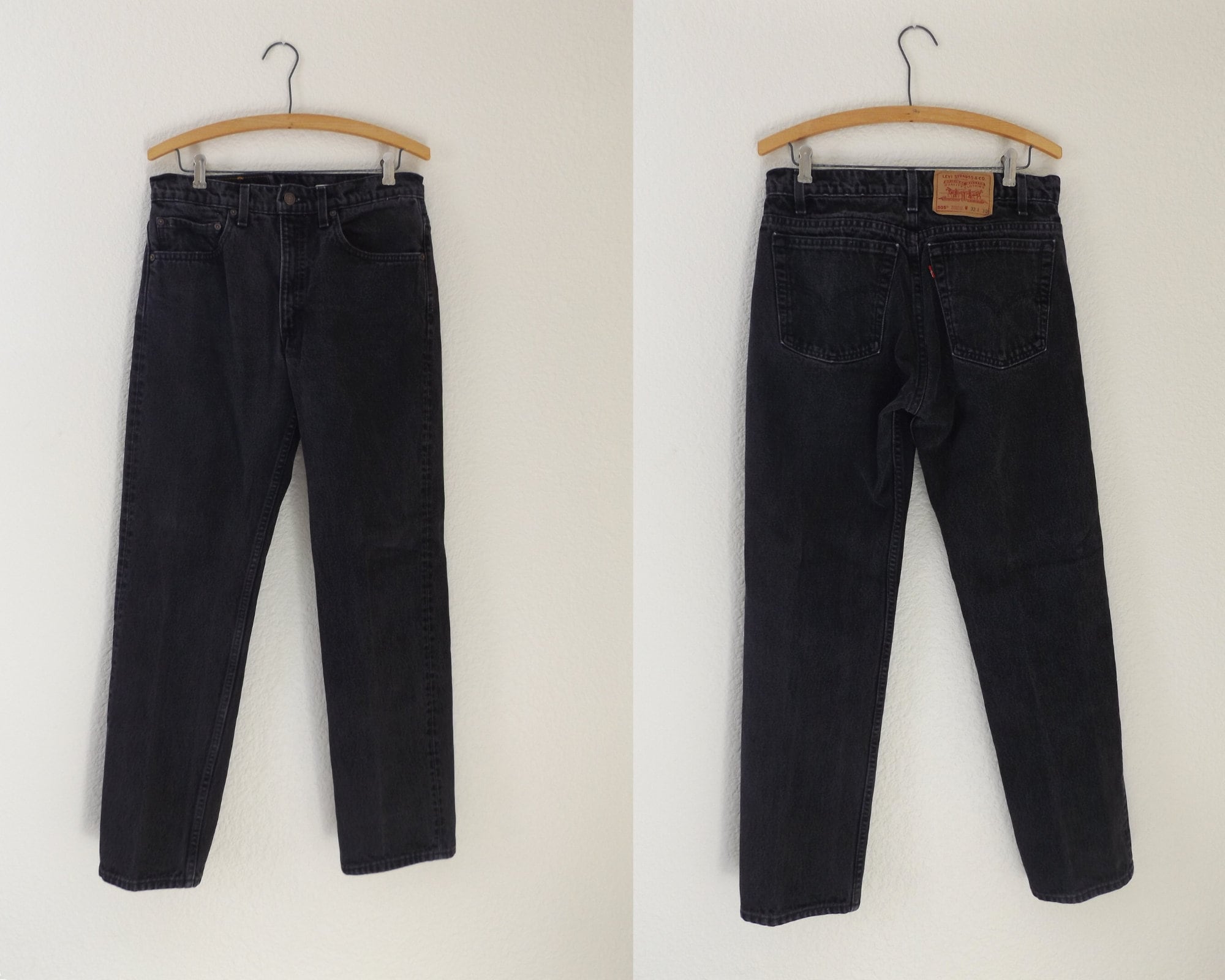 90s Levi's 505 black denim pantsリーバイスUSA Men's Levi 505 Regular Straight Black Jeans Size 38 x 30 90s