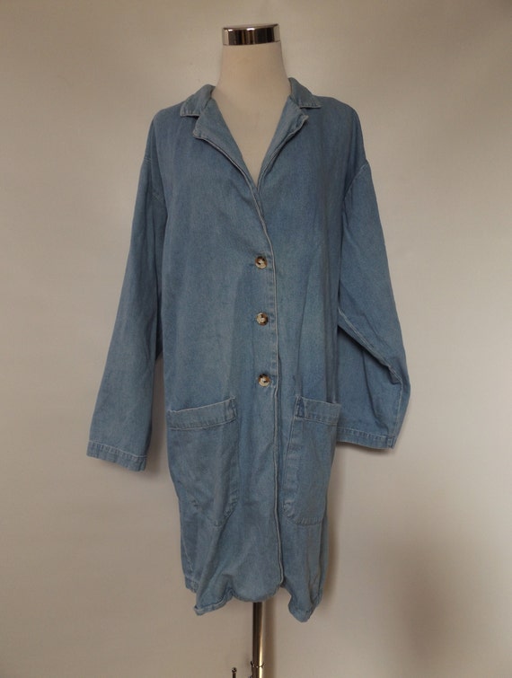 vintage 90s oversize denim blazer - size medium M… - image 6