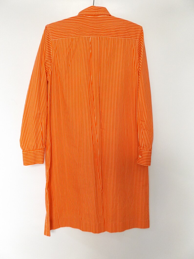70s Orange Sherbet Stripe Shirt Dress / Vintage Van Heusen Etsy