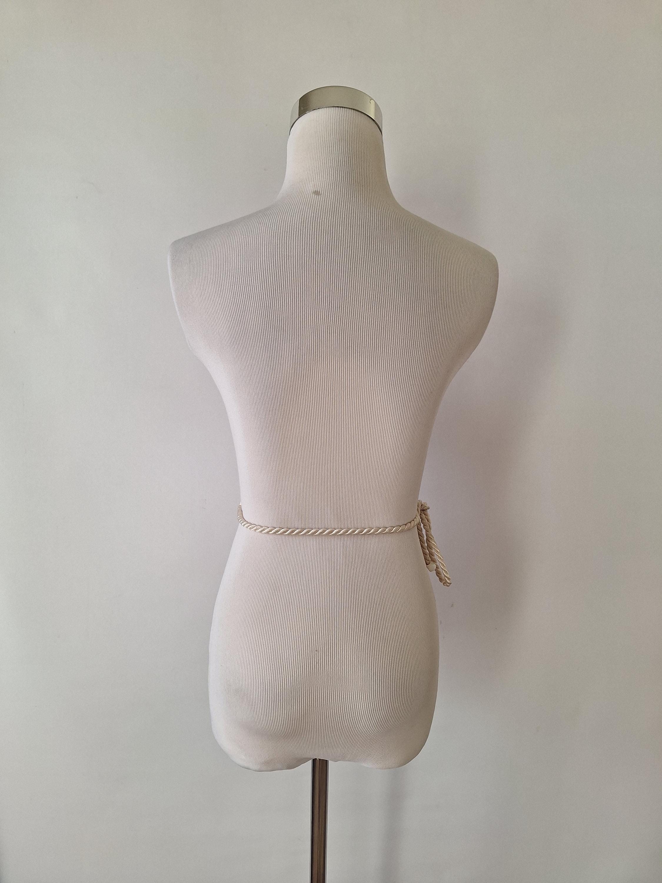 Vintage 80s Woven Seashell Belt, Boho Statement Accessory 
