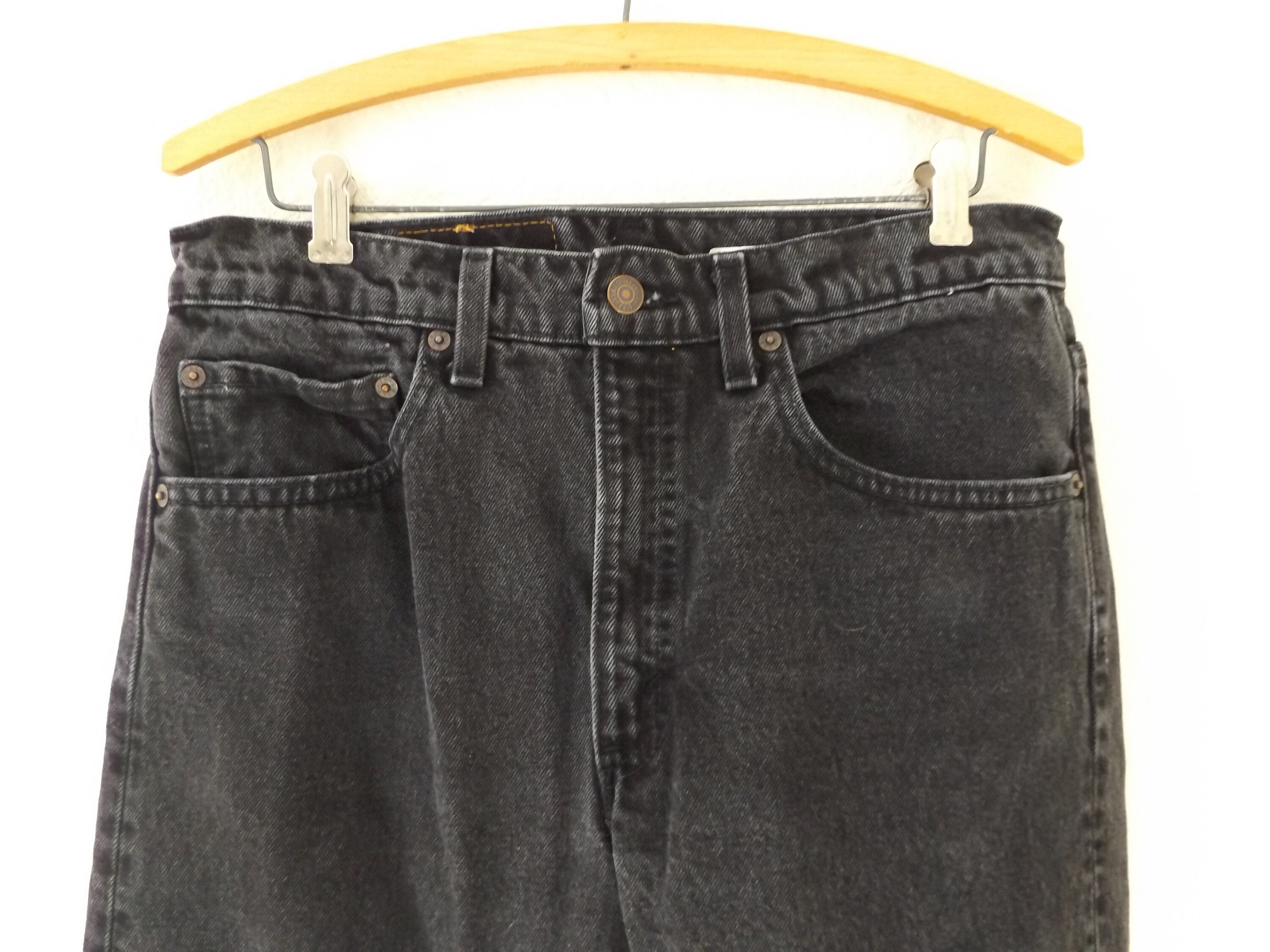 Vintage 90s Levi 505 Black Denim Jeans - W 30 L 32 - Relaxed Fit 