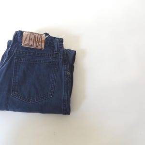 vintage 90s jeans - high waisted mom blue jeans - size 7 - tapered leg Zena dark blue wash - 1990s high waist denim pants - y2k jeans