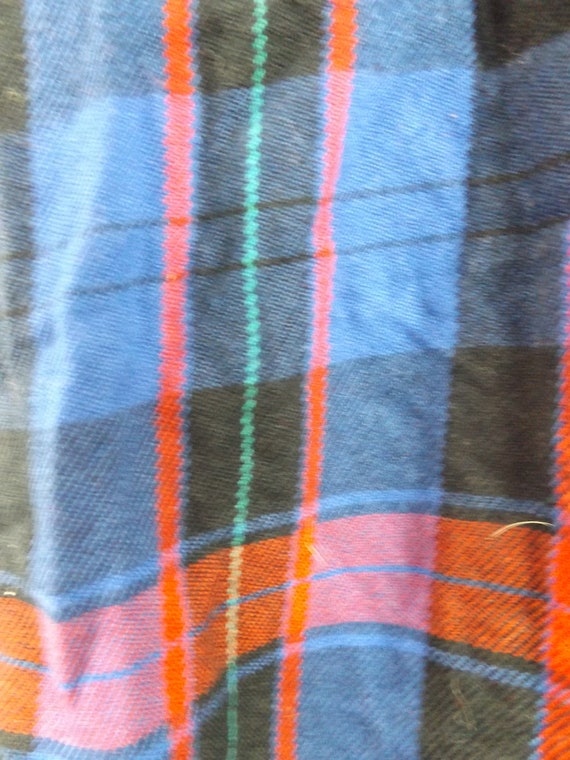 80s pearl snap flannel western shirt, men's mediu… - image 5