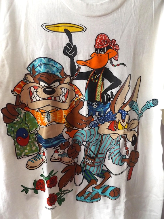 Vintage 90s Looney Tunes Graphic T-shirt, Double Sided Print