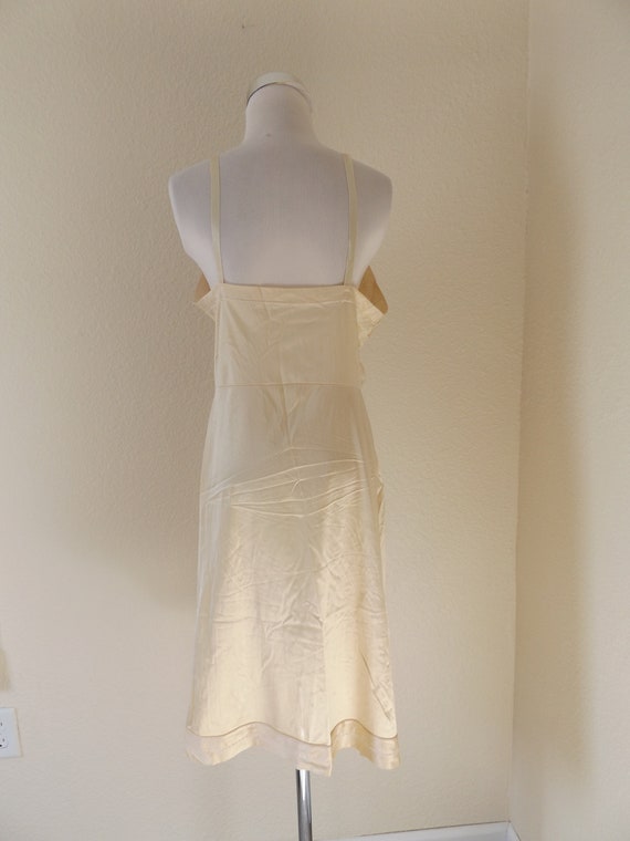 70s beige slip dress, medium large, semi sheer sh… - image 7