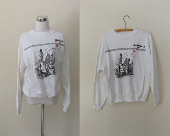 vintage 80s germany pullover sweatshirt - size xl… - image 1