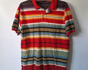 Vintage 90s Ralph Lauren Striped Polo Shirt – Preppy Y2K