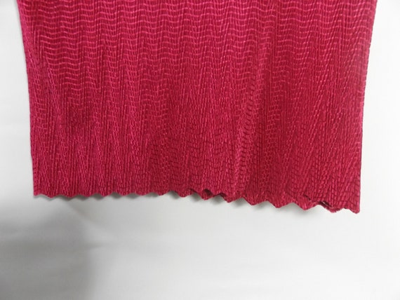 90s raspberry pink stretchy blouse, women's mediu… - image 4