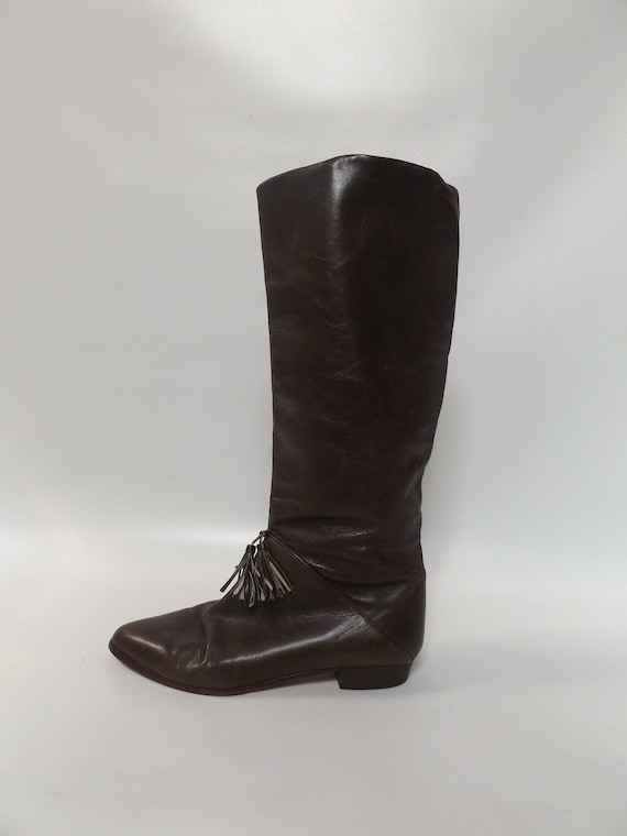 1490 ripple leather high boots