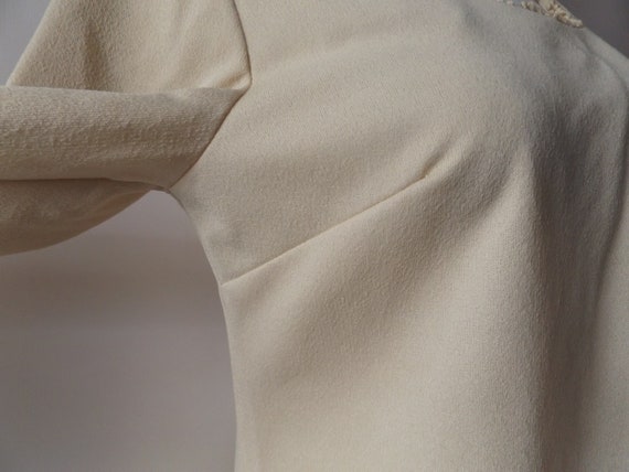 vintage 60s off white mod mini dress, size small … - image 7