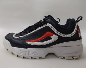 Fila blue and red shoes sale