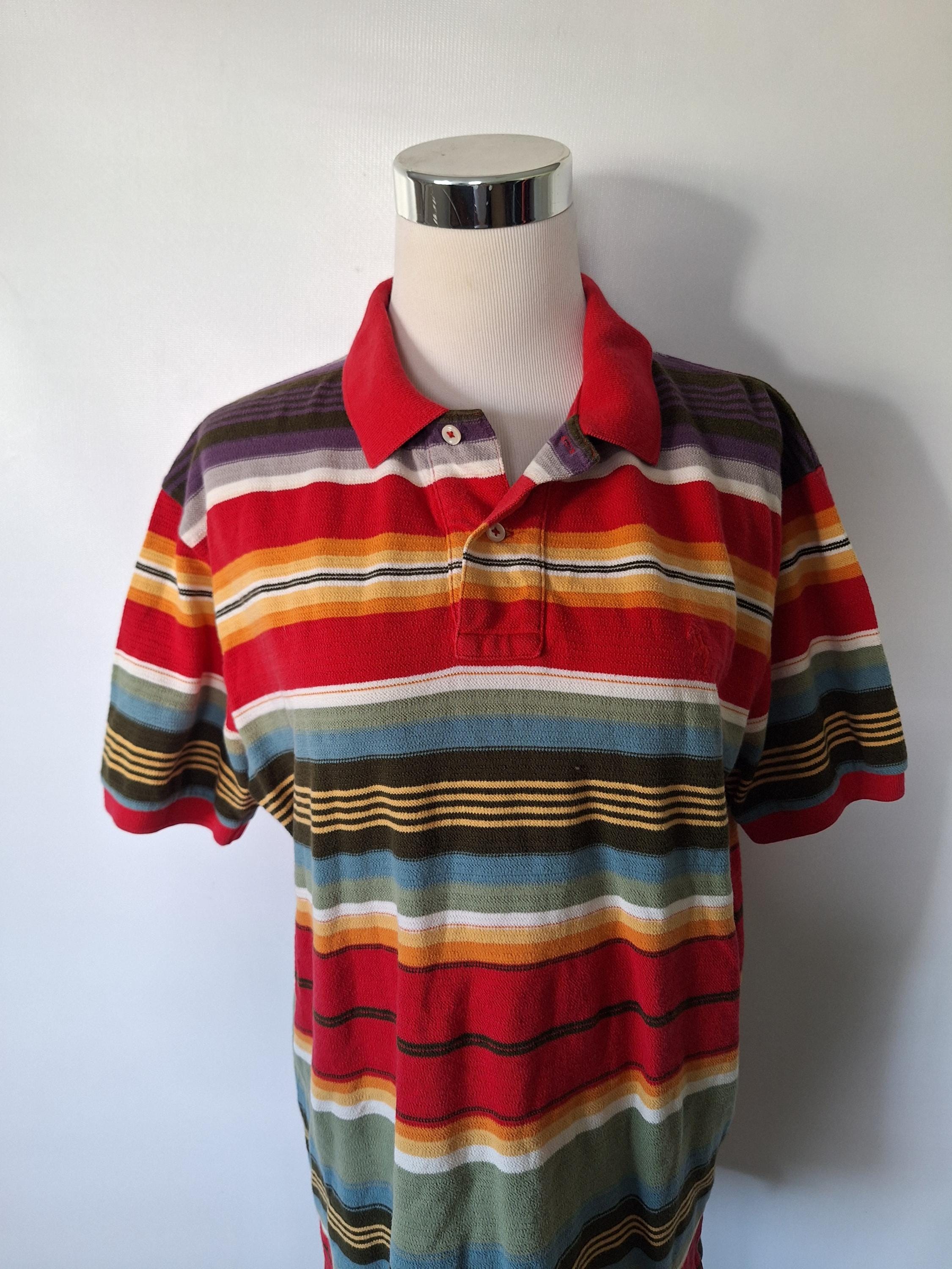 Vintage 90s Ralph Lauren Striped Polo Shirt – Preppy Y2K