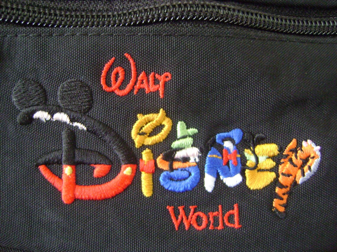 90s disney fanny pack vintage black nylon hip bag waist Etsy