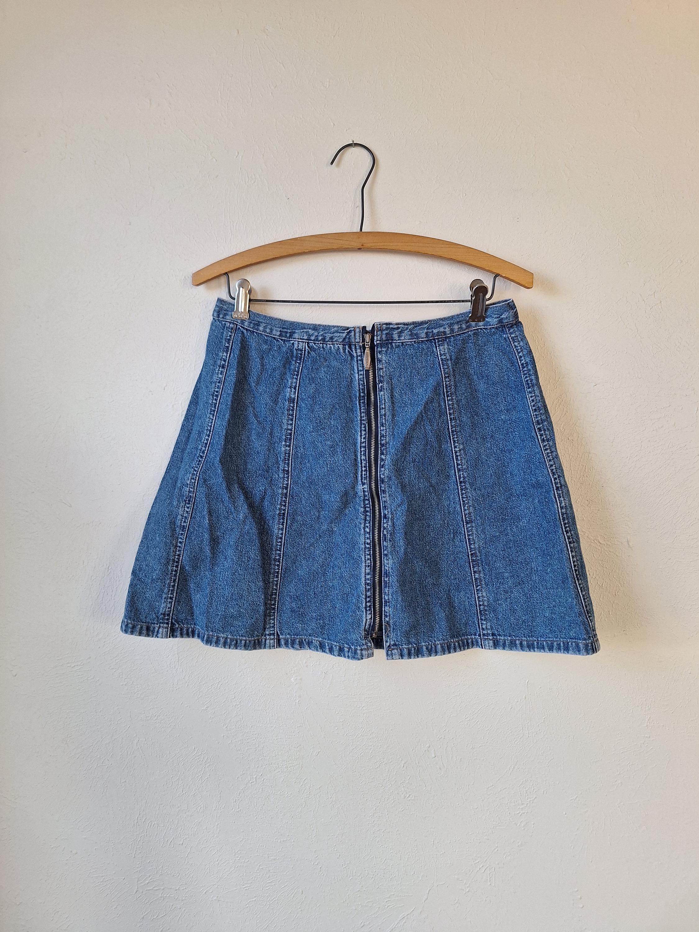 90s Euro remake denim short skirt y2k