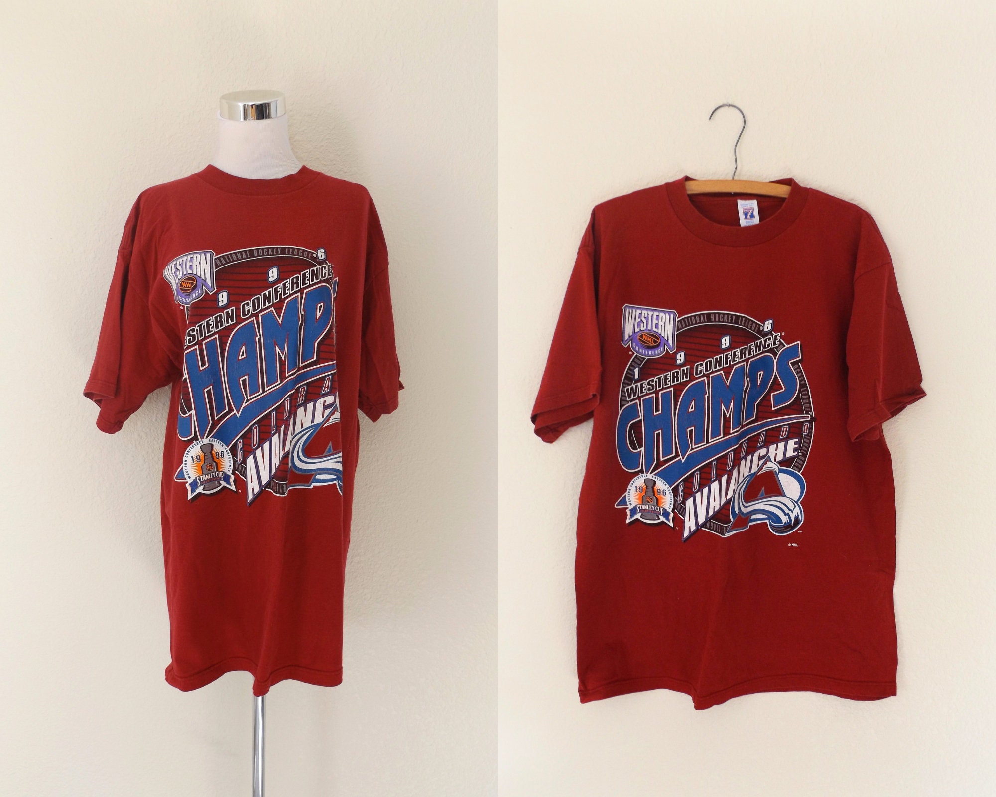 NHL Colorado Avalanche Champions 2021-22 Stanley Cup Champions Vintage T- Shirt - REVER LAVIE