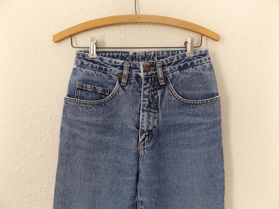 90s high waist blue jeans - size 5/6 small - vint… - image 4