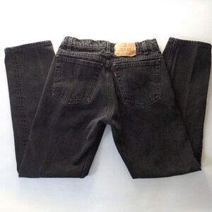 Vintage 90s Levi 505 Black Denim Jeans - Relaxed Straight Leg - Etsy