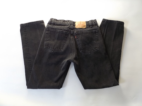 Vintage 90s Levi 505 Black Denim Jeans - Relaxed Straight Leg - Etsy