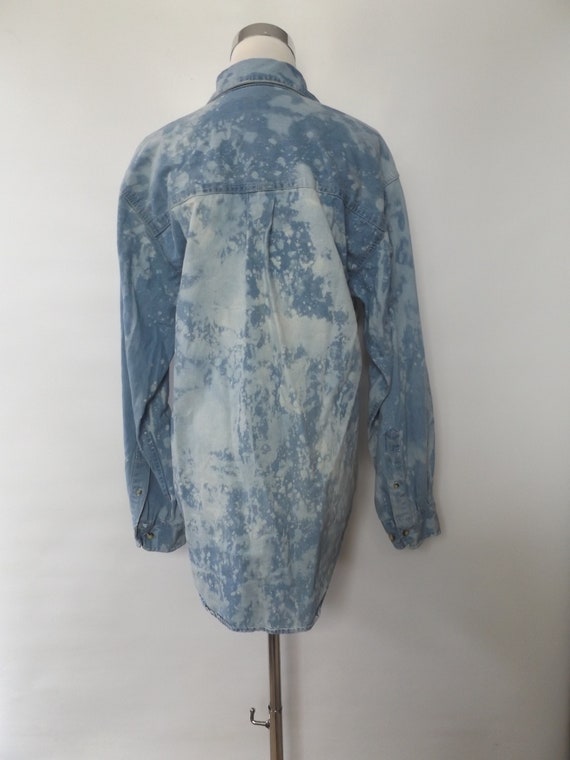 vintage 80s tie dye denim shirt - size small - co… - image 7