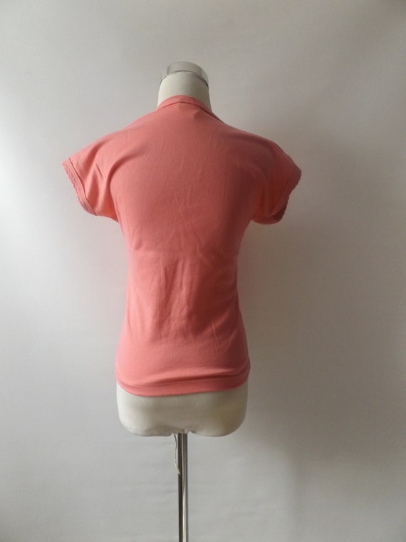 vintage 80s heart applique blouse, women's size m… - image 6