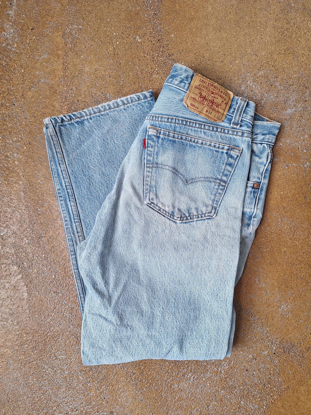 Vintage Levi 501 Button Fly Jeans, Waist 34 Length 30, 90s