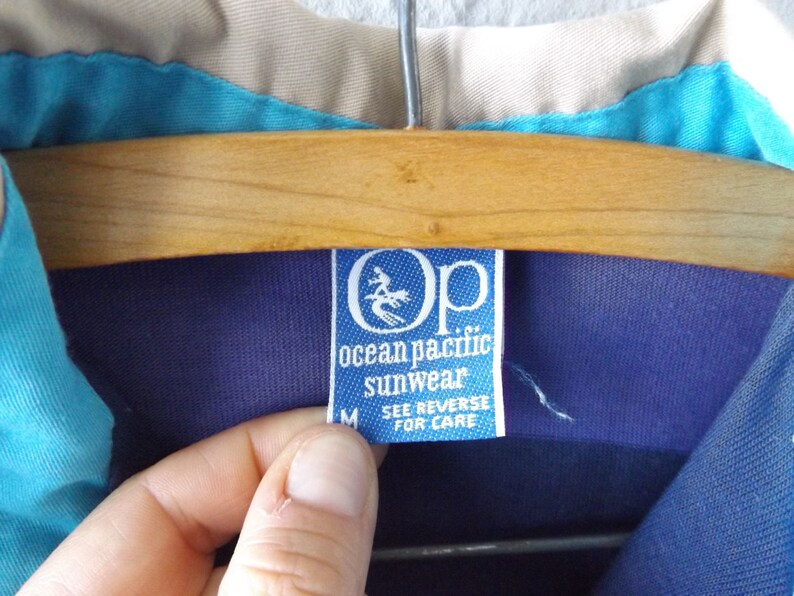 ocean pacific stripe polo shirt vintage 80s blue purple worn in faded mens size mmedium top hipster grunge 1980s women blouse hippie boho