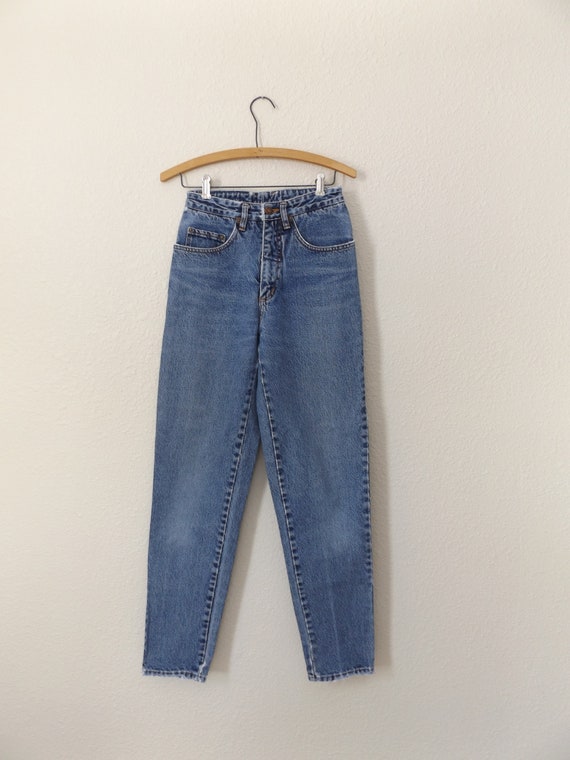 90s high waist blue jeans - size 5/6 small - vint… - image 10