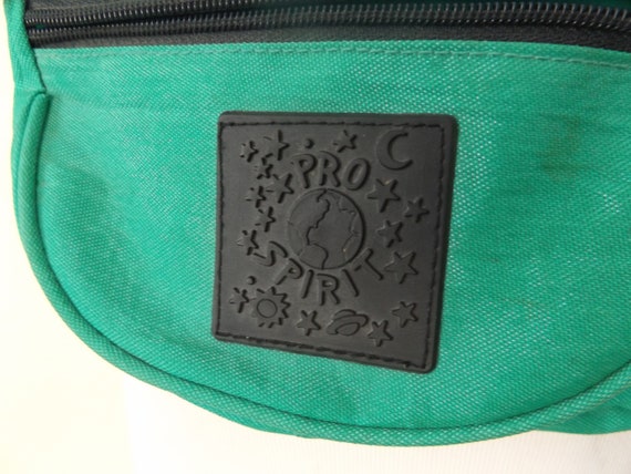 90s green nylon fanny pack, vintage unisex small … - image 3