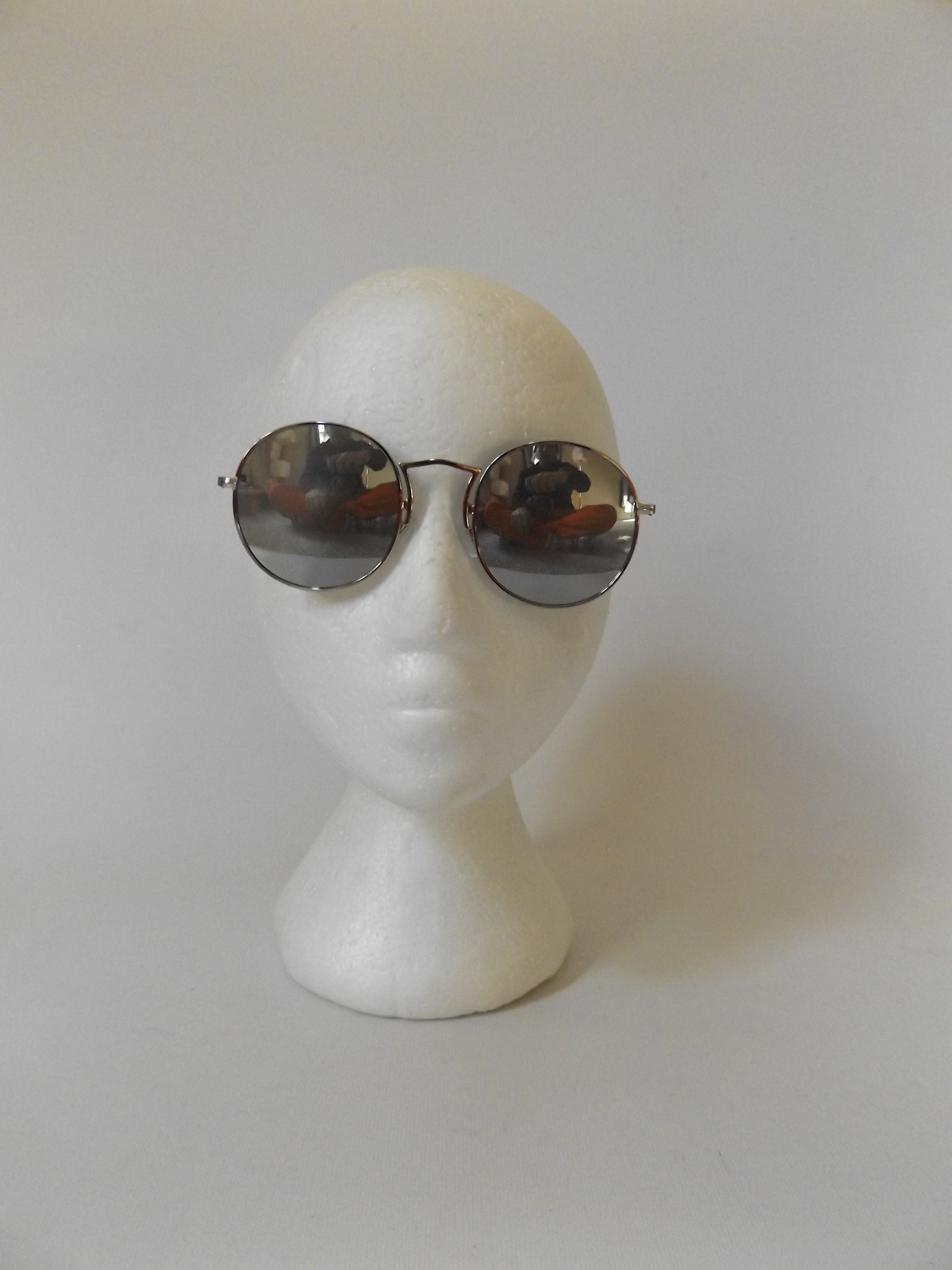 90s Grunge Chrome Sunglasses Small Circle John Lennon Style - Etsy