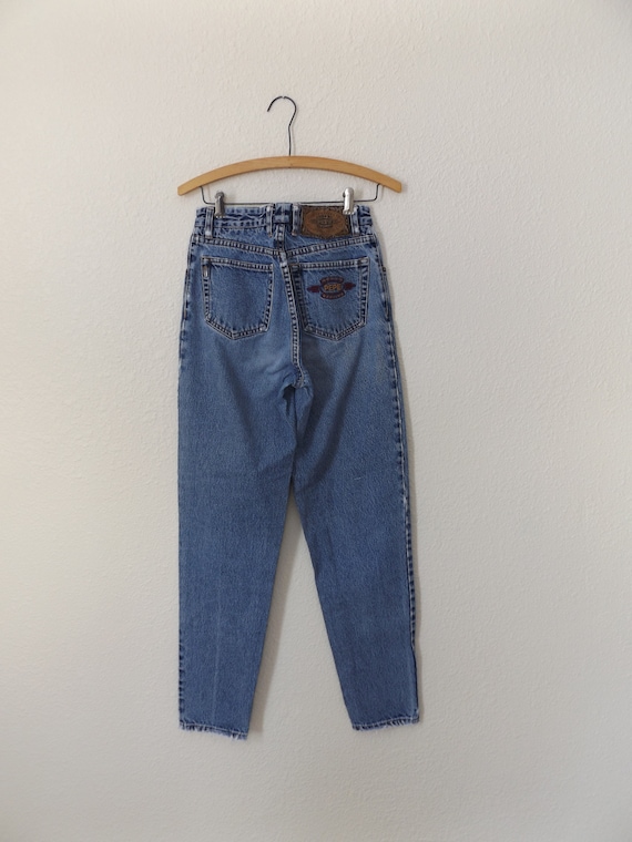 90s high waist blue jeans - size 5/6 small - vint… - image 6