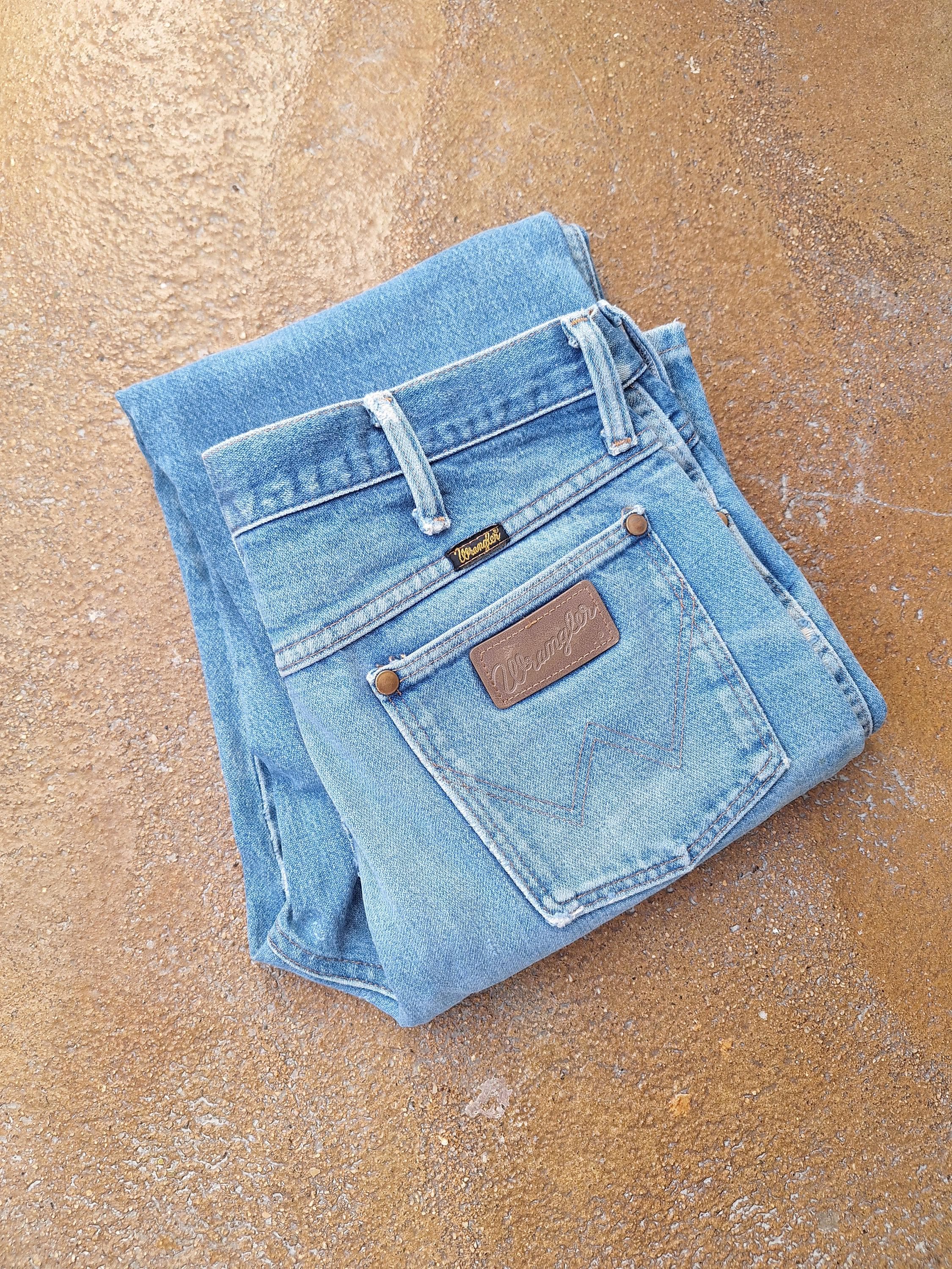 パンツ 70s Wrangler Remake denimpants Vintage 70s Wrangler size 7/8 Denim Jeans Patched | eBay