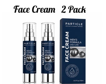 2Pcs Particle Men's Face Cream 6 in 1 Anti-Aging, Fights Eye Bags Dark Spots