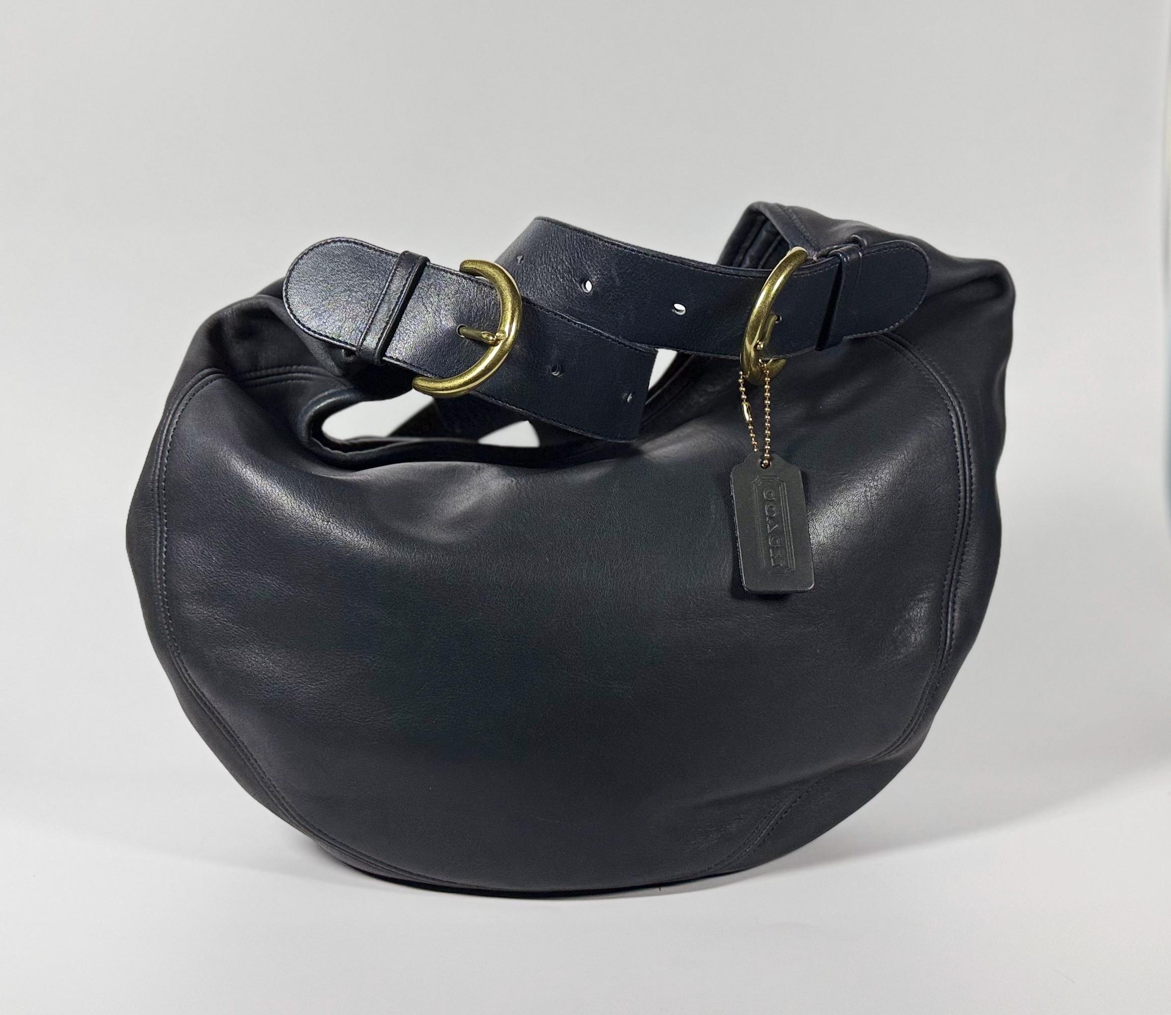 COACH◇OLD COACH/オールドコーチ/ショルダーバッグ/レザー/BLK/無地 