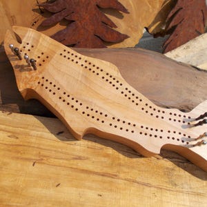 Free Shipping in U.S Maple Fish Cribbage Board
