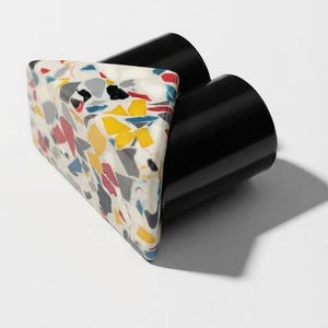Vintage Pop-Art Cabinet Knob | 80s Memphis Style Terrazzo Drawer Pulls | Postmodern Kitchen Dresser Wardrobe Hardware | Beslag Design Sweden