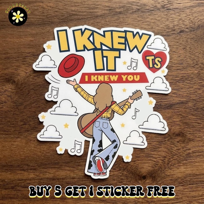 I Knew It I Knew You Sticker, TS and Toy Story 5 Friendship Sticker, Woody Buzz Lightyear Sticker, Disneyland Toy Story image 1