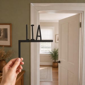 Plaque de porte personnalisée pour cadre de porte, plaque nominative imprimée en 3D pour chambre d'enfant, salle de bain ou toilettes