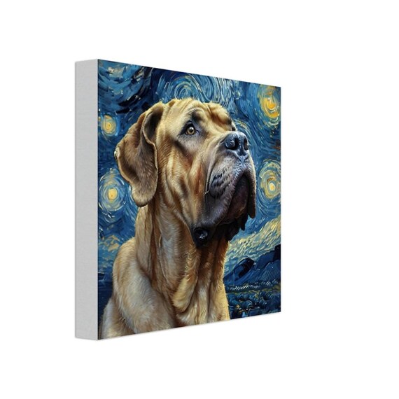 Spanish mastiff Canvas starry sky