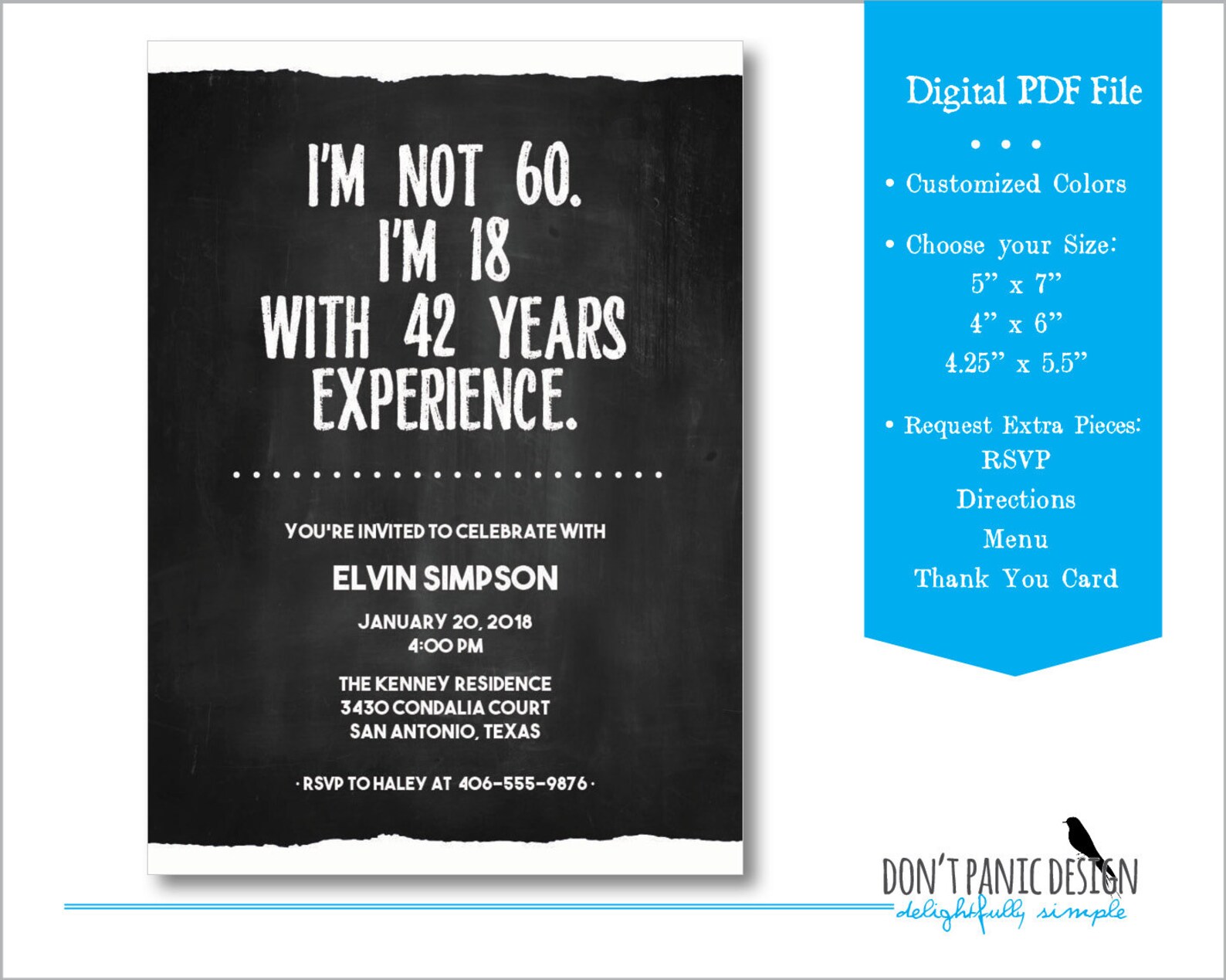 Printable 60th Birthday Invitation Adult Birthday Funny - Etsy Australia