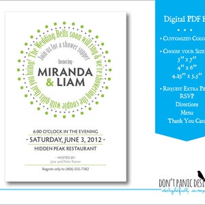 Lime Green Printable Couple's Shower Invitation Hipster Printable ...