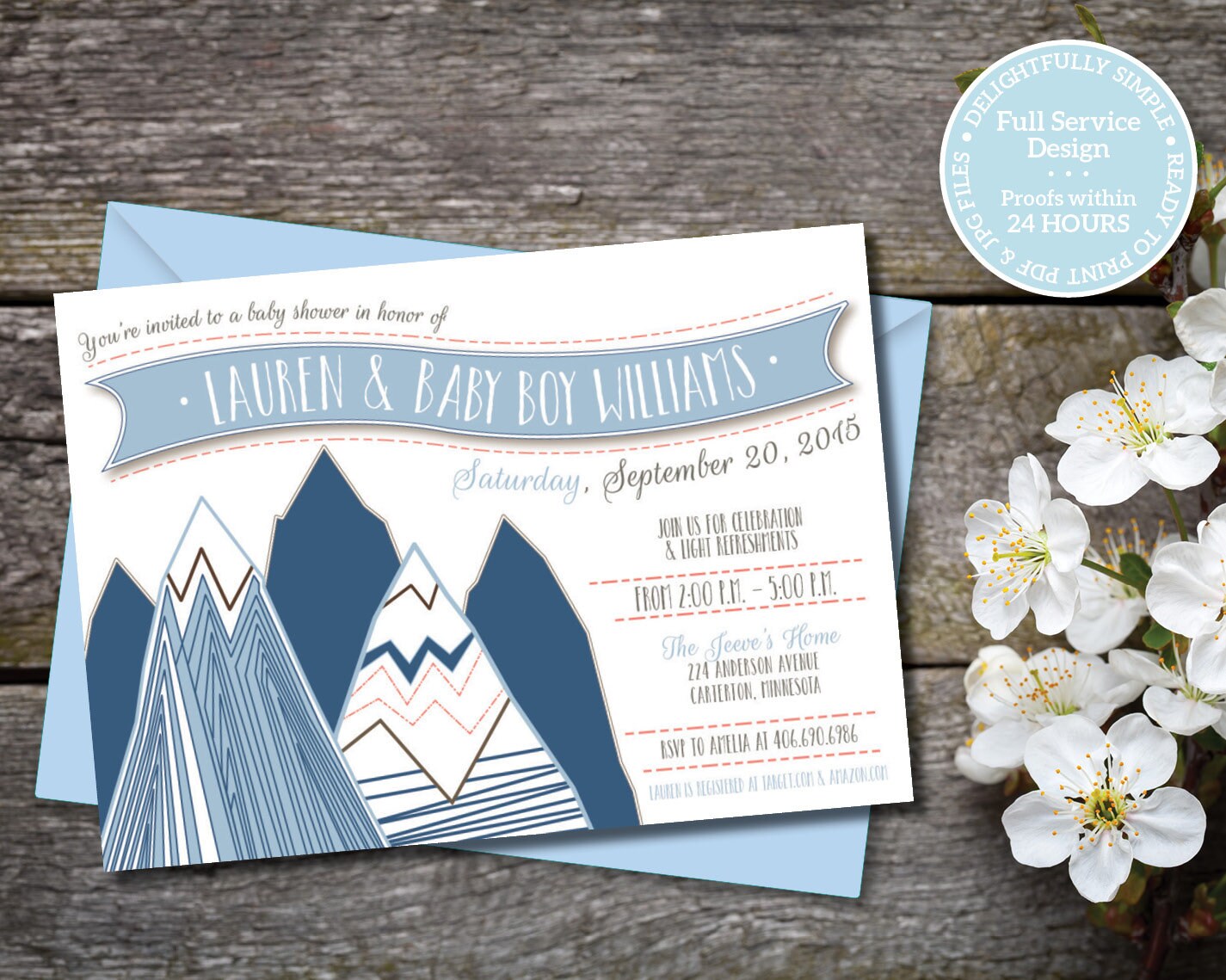 Printable Mountain Baby Shower Invitation Adventure Baby - Etsy